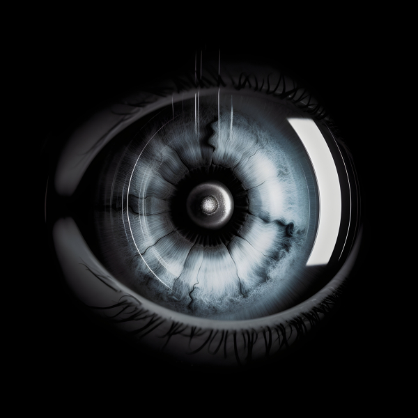 An Xray vision eye with a bullet in the pupil Impossible Images Unique stock images for