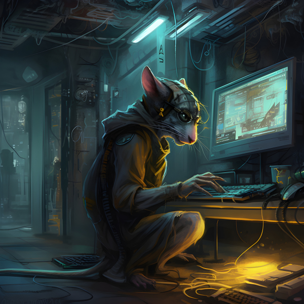 A Hacker Rat in it's Lair. - Impossible Images - Unique stock images ...