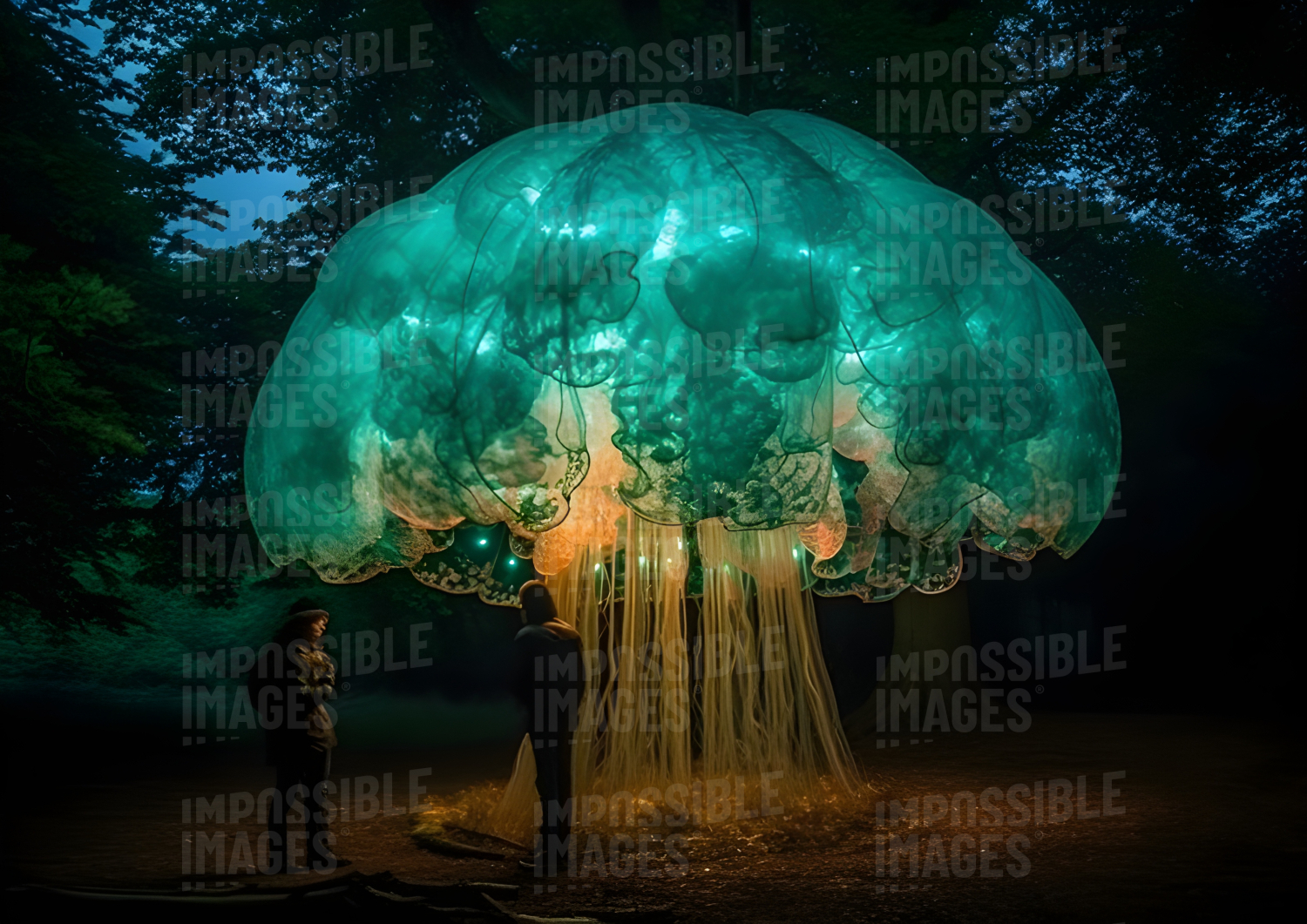 A green jellyfish tree Impossible Images Unique stock images for