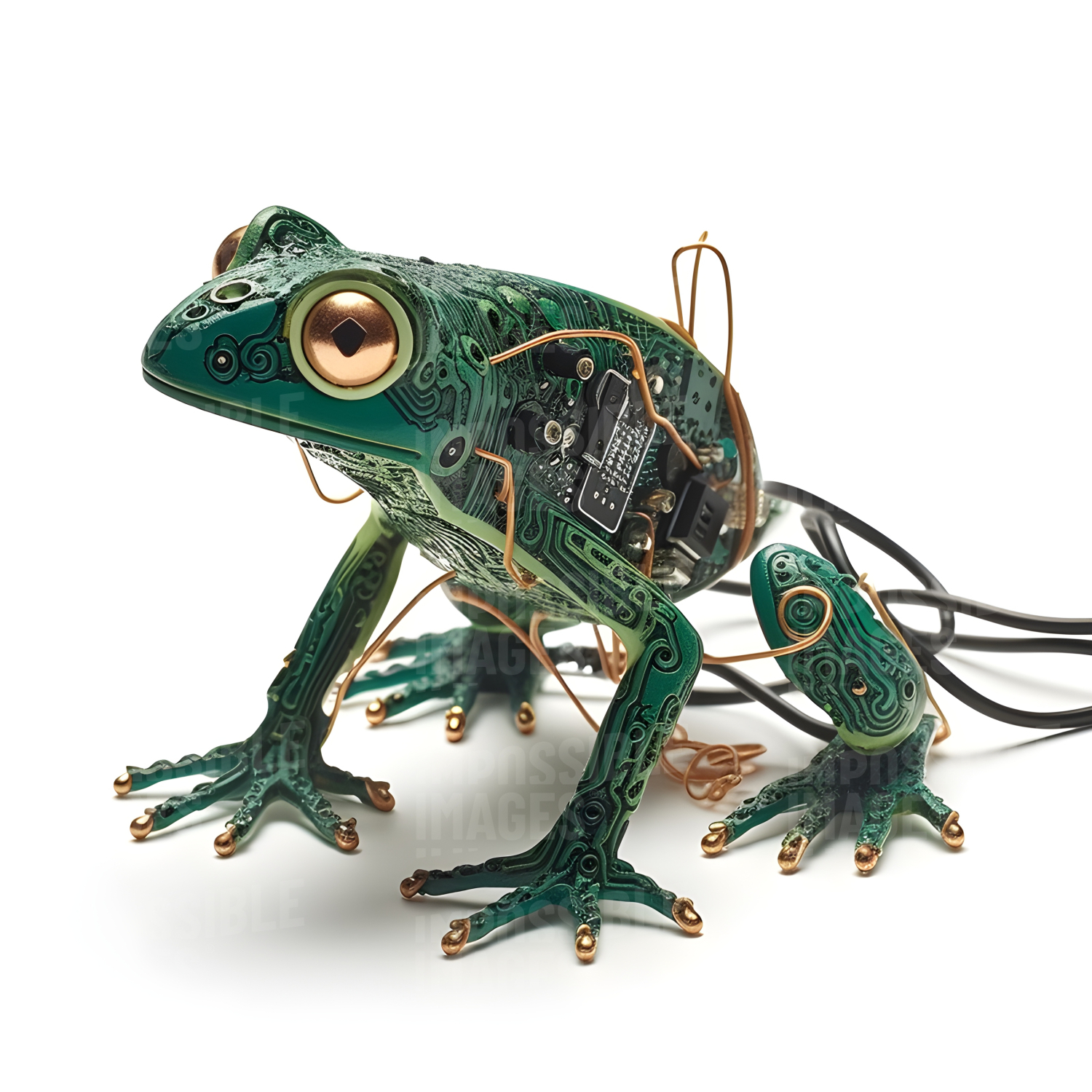 A frog made from circuit boards and electric wires - Impossible Images ...