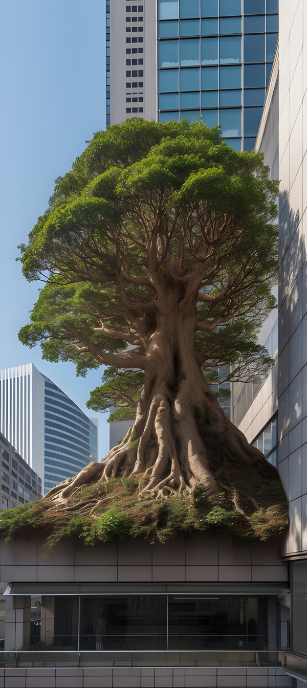 City Inside Tree A tree in the city - Impossible Images - Unique stock images for ...