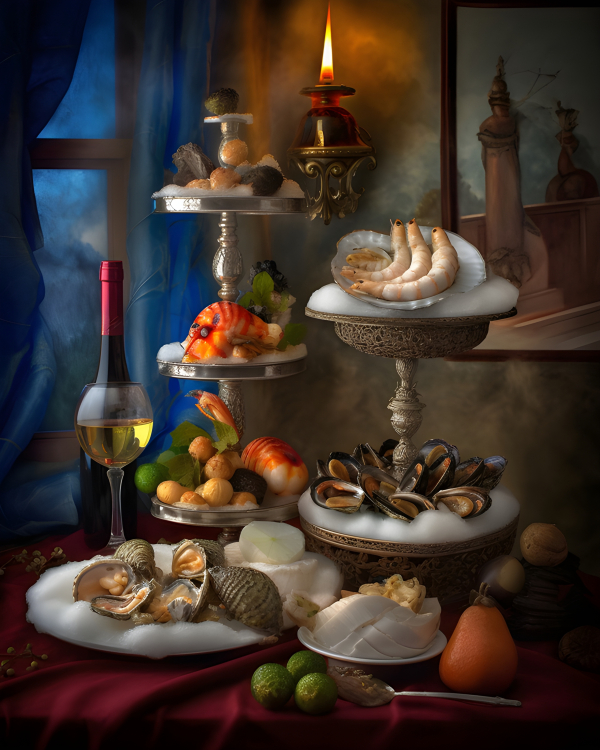 Extravagant seafood dinner Impossible Images Unique stock images