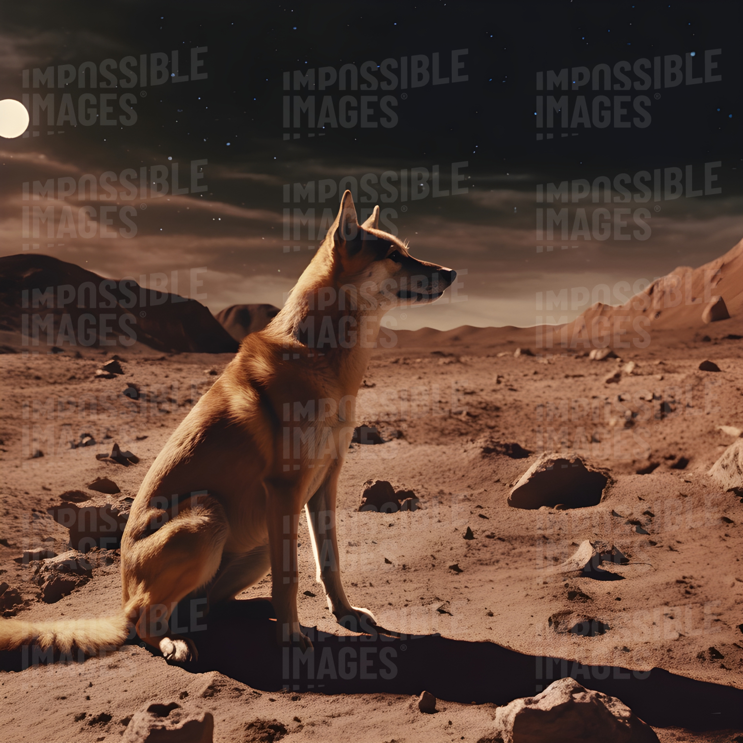 A dog on mars Impossible Images Unique stock images for commercial use.