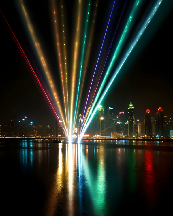 Colourful city light show Impossible Images Unique stock images for