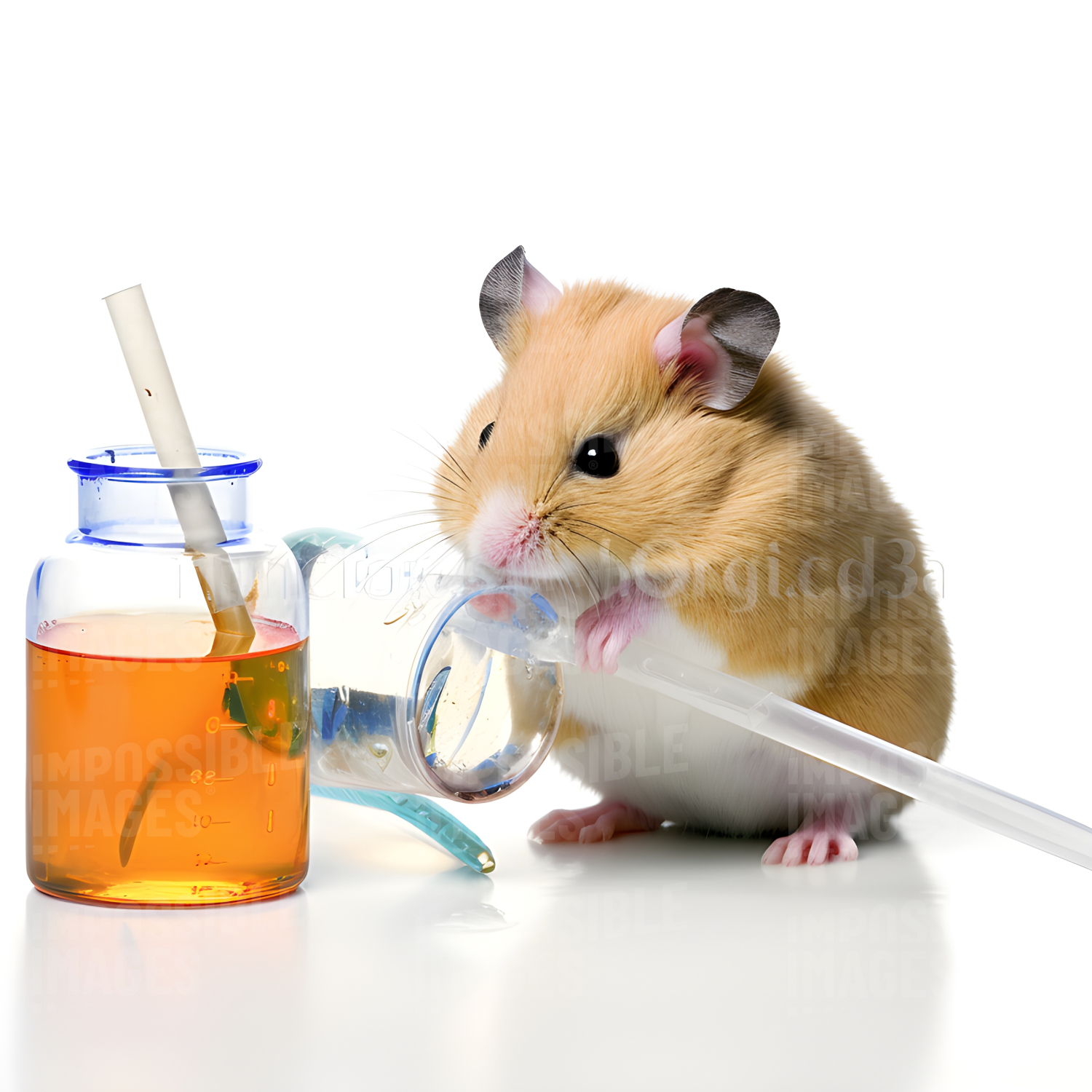 Hamster conducting science experiments Impossible Images Unique