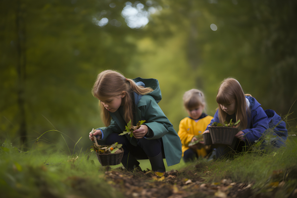 Children foraging outside - Impossible Images - Unique stock images for ...